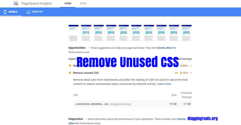 verwijder ongebruikte CSS