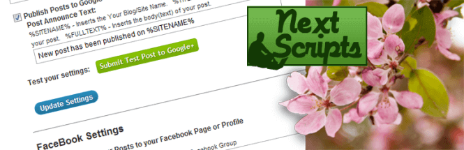 NextScripts: Auto-affiche des réseaux sociaux
