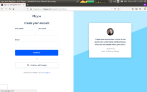 Créer un compte Flippa